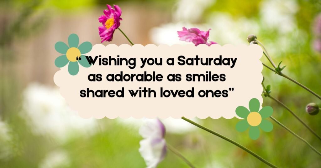 Cute Good Morning Saturday Blessings