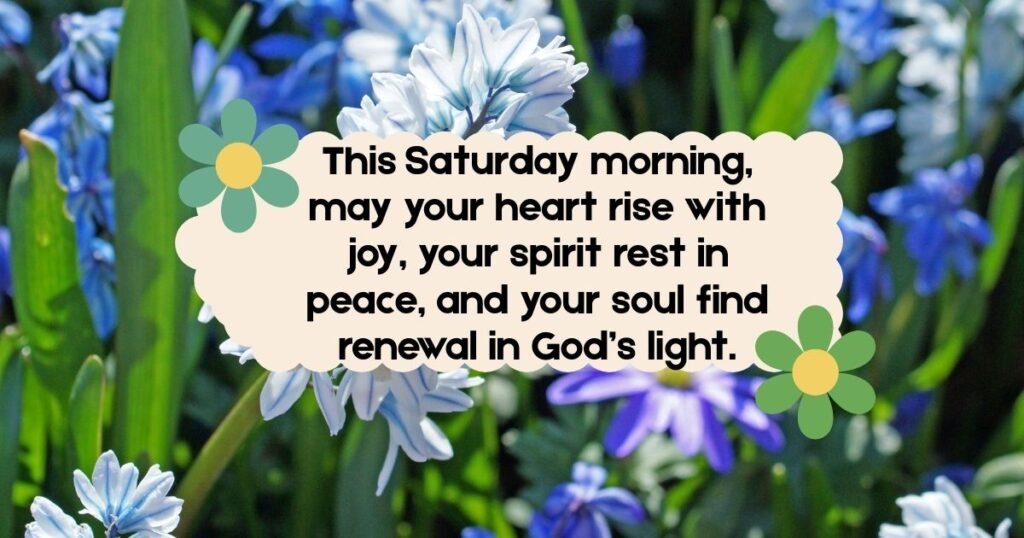Good Morning Saturday Blessings