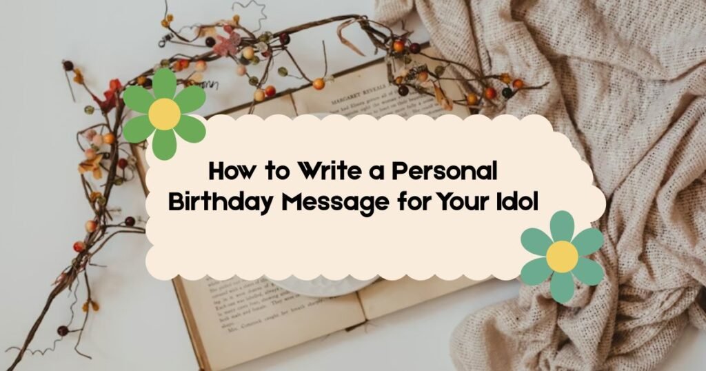 How to Write a Personal Birthday Message for Your Idol