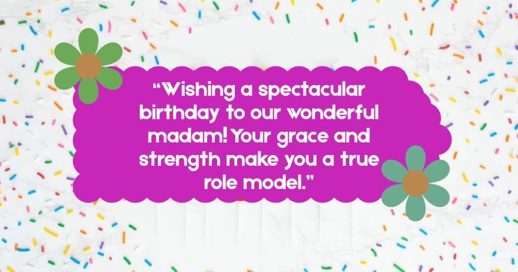 birthday wishes for madam