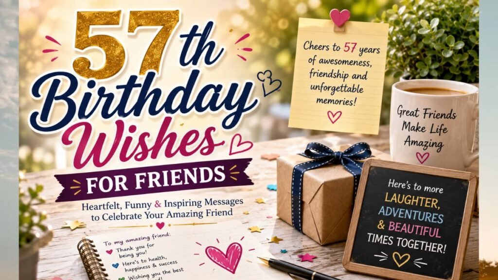 57th Birthday Wishes for Friends