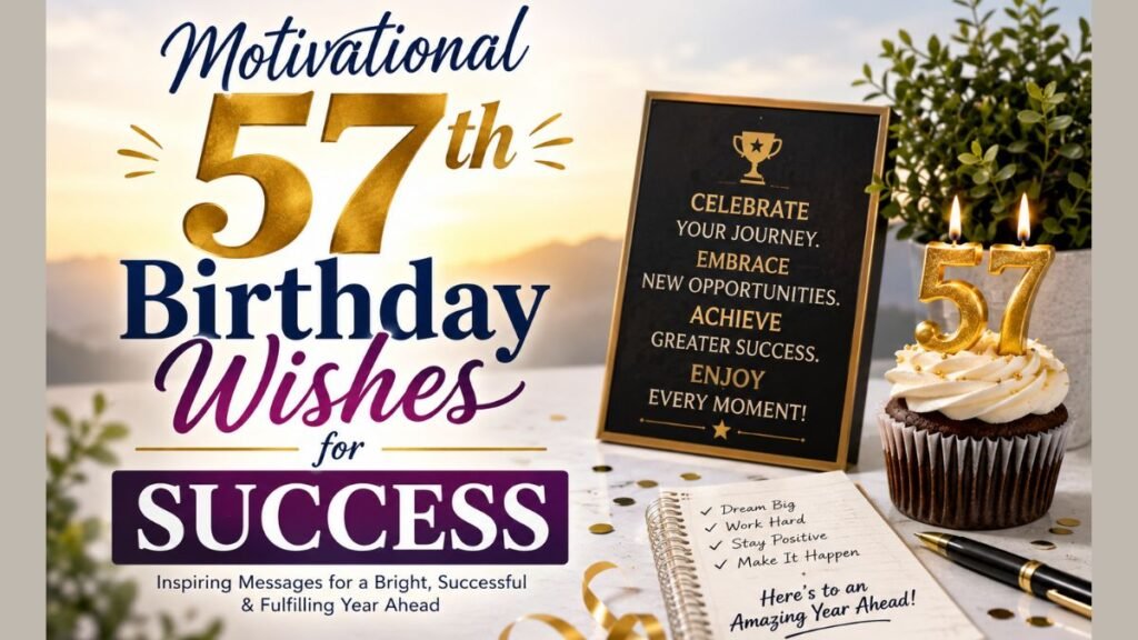 Motivational 57th Birthday Wishes