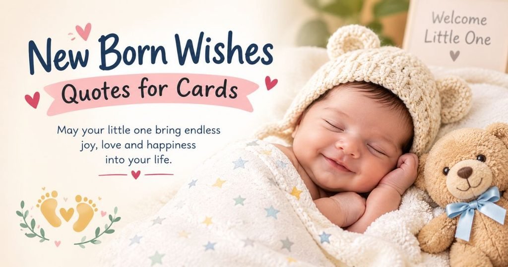 New Born Wishes Quotes for Cards
