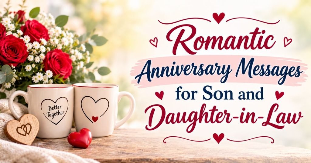 Romantic Anniversary Messages for Son and Daughter-in-Law